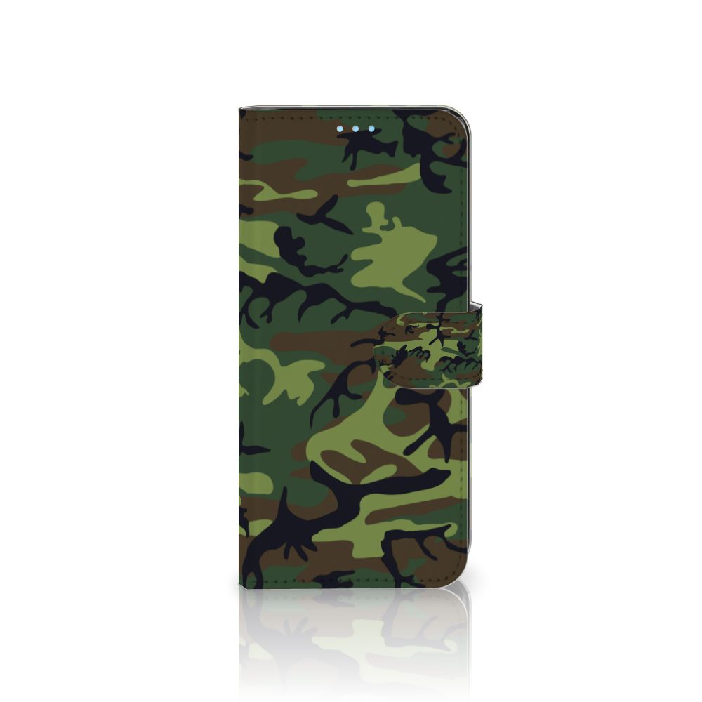 OPPO A74 4G Telefoon Hoesje Army Dark telefoonhoesje camouflage design vooraanzicht