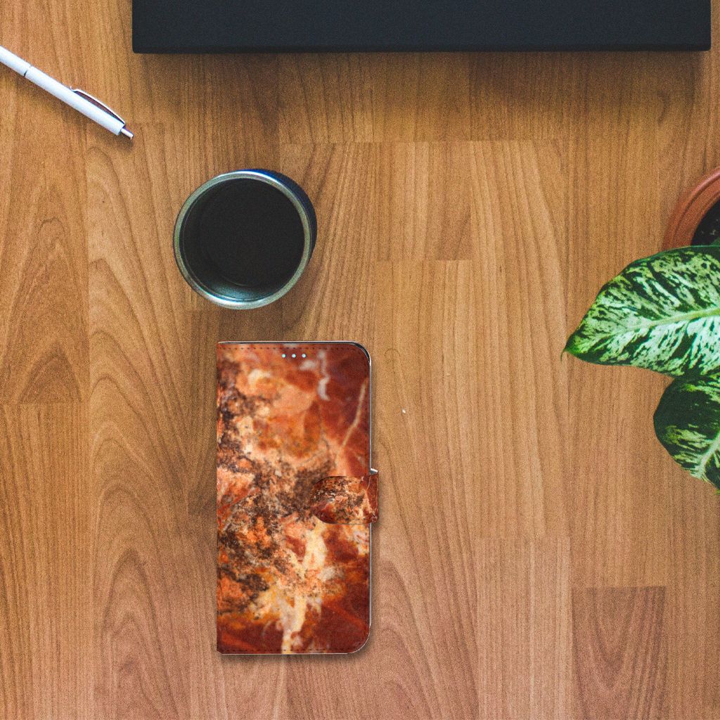 OPPO A76 | A96 Bookcase Marmer Bruin bovenaanzicht bruin natuursteen design