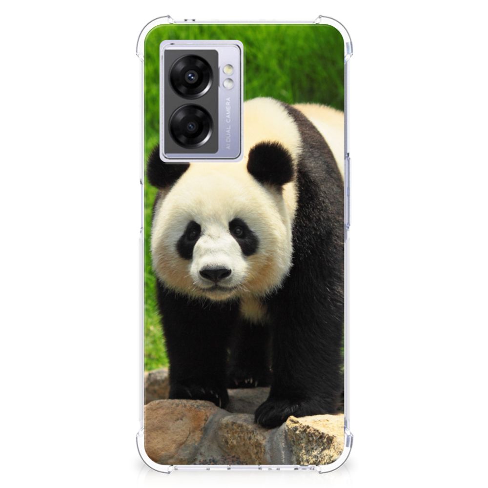 OPPO A77 5G A57 5G Case Anti-shock Panda voorkant