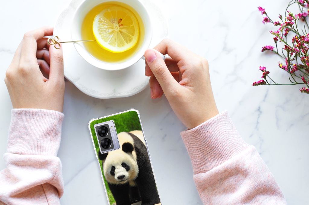 OPPO A77 5G A57 5G Case Anti-shock Panda handen thee