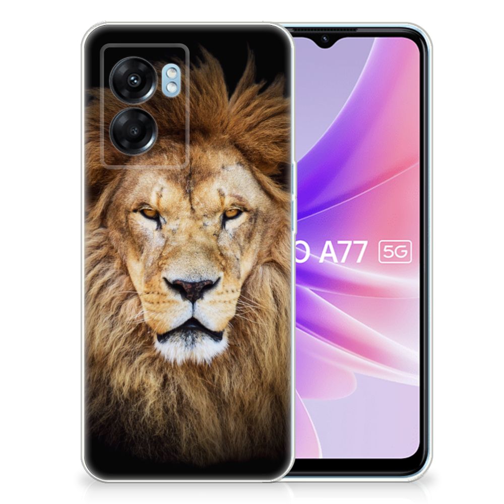 OPPO A77 | A57 5G TPU Hoesje Leeuw leeuw voorkant
