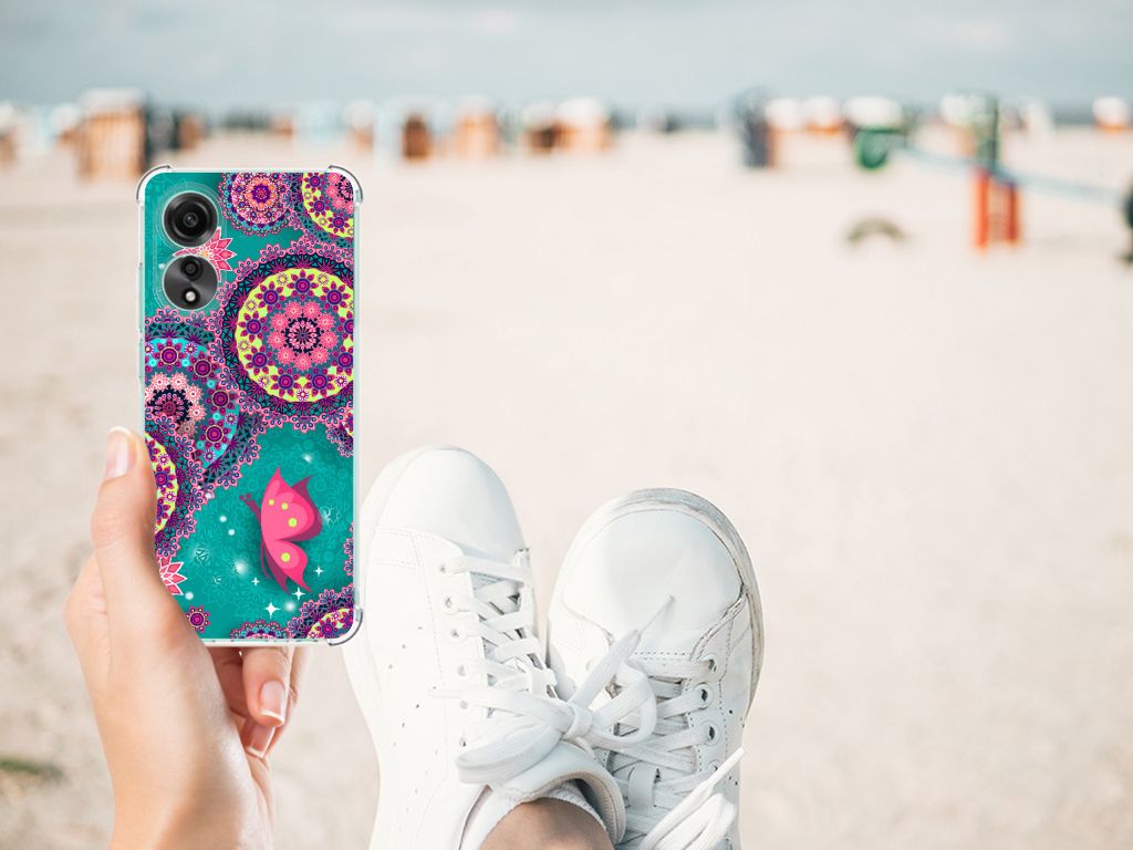 OPPO A78 4G Back Cover Cirkels en Vlinders B2C Telecom