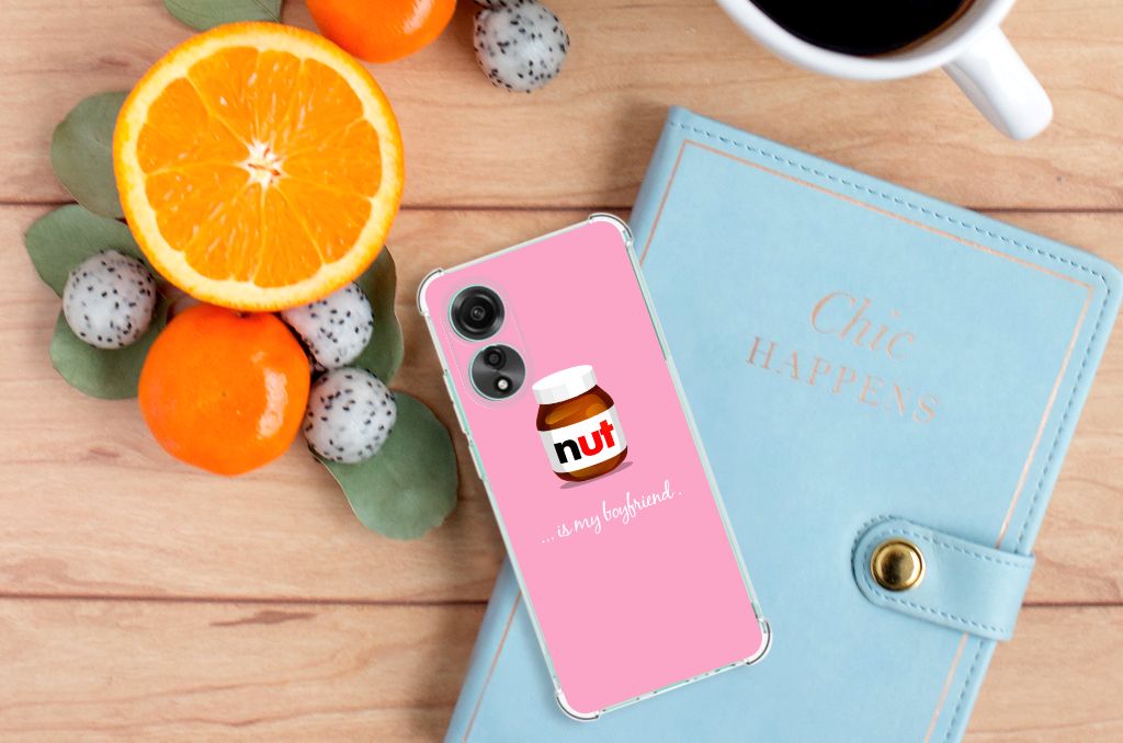 OPPO A78 4G Beschermhoes Nut Boyfriend design bovenaanzicht