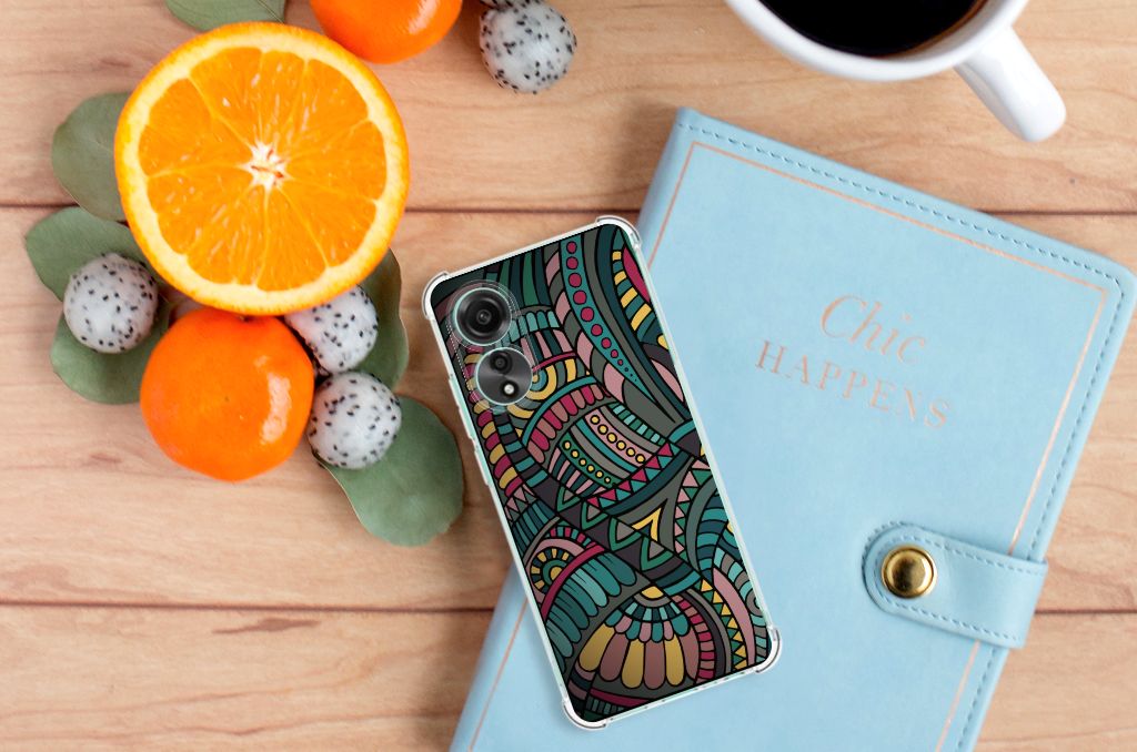 OPPO A78 4G Doorzichtige Silicone Hoesje Aztec B2C Telecom