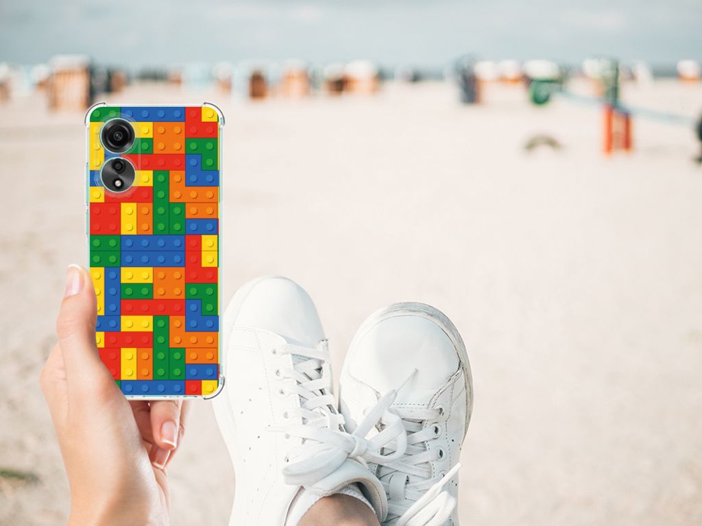 OPPO A78 4G Doorzichtige Silicone Hoesje Blokken B2C Telecom