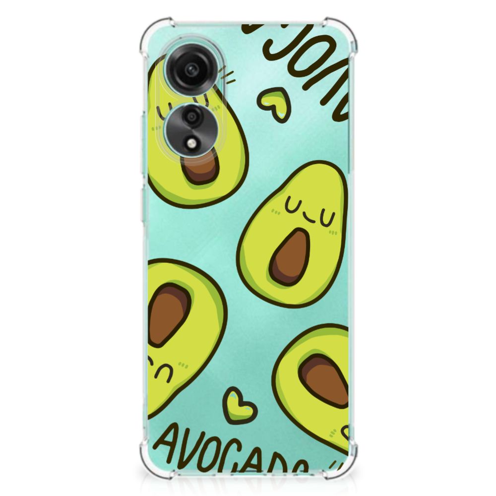 OPPO A78 4G Stevig Bumper Hoesje Avocado Singing voorkant