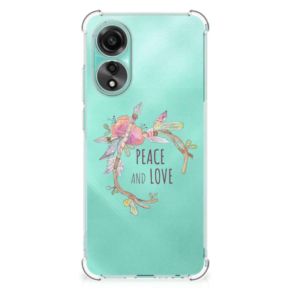 OPPO A78 4G Stevig Bumper Hoesje Boho Text B2C Telecom