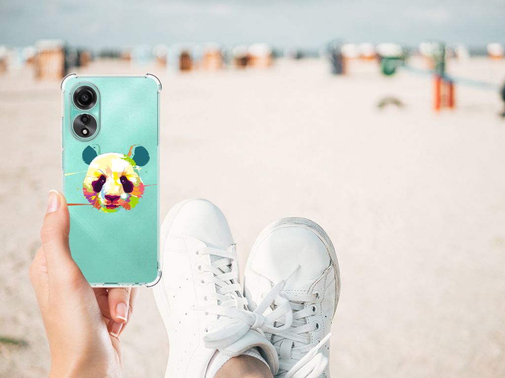 OPPO A78 4G Stevig Bumper Hoesje Panda Color B2C Telecom
