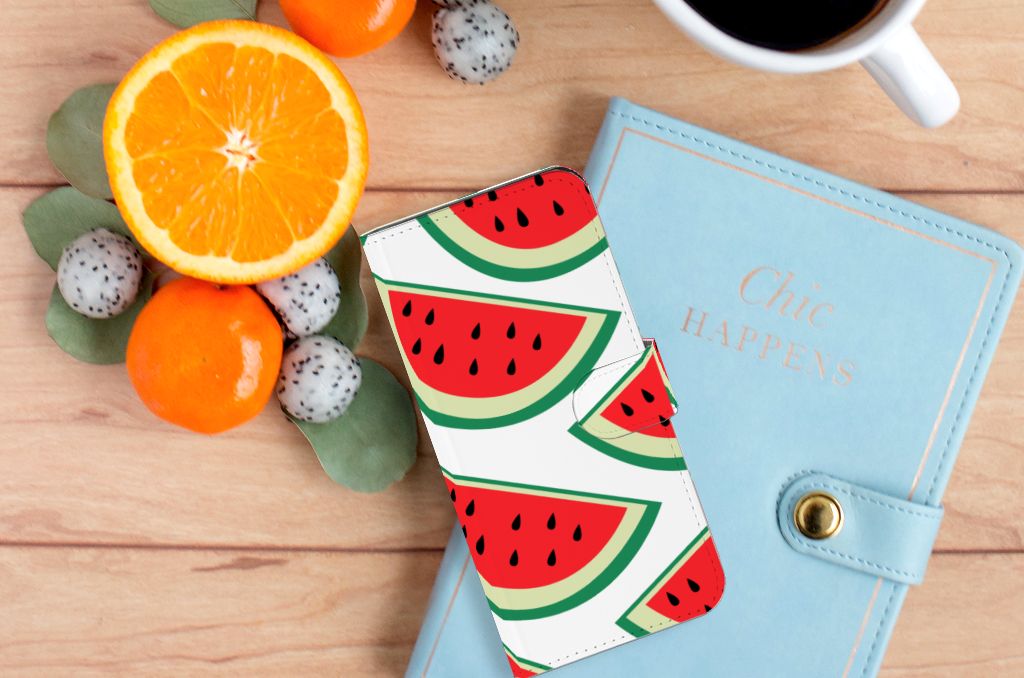 OPPO A78 5G | A58 5G Book Cover Watermelons design watermeloenen aanzicht
