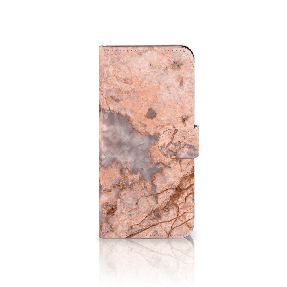 OPPO A78 5G | A58 5G Bookcase Marmer Oranje zijaanzicht