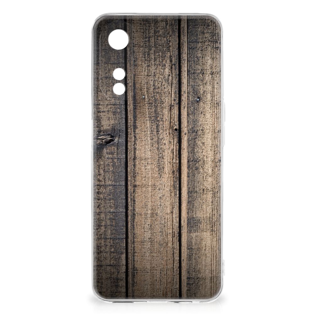 OPPO A78 5G A58 5G Bumper Hoesje Steigerhout steigerhout design achteraanzicht