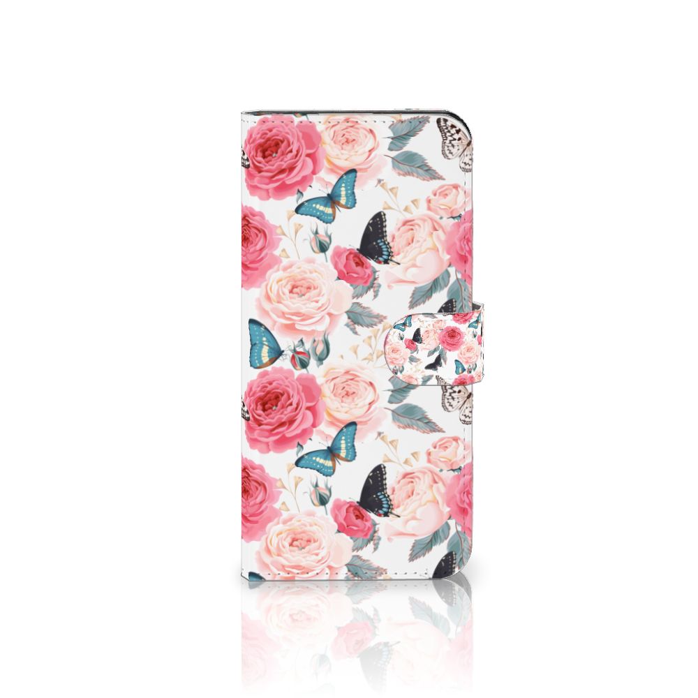 OPPO A78 5G | A58 5G Hoesje Butterfly Roses rozen vlinders voorkant
