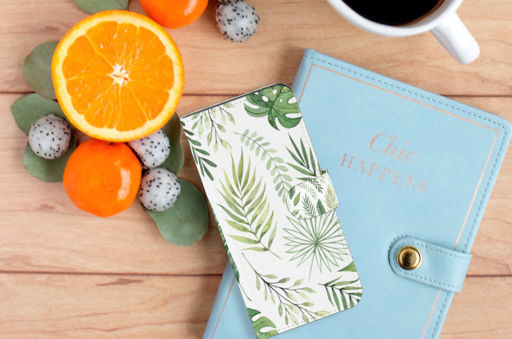 OPPO A78 5G | A58 5G Hoesje Leaves design bladeren bovenaanzicht