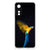 OPPO A78 5G | A58 5G TPU Hoesje Papegaai met kleurrijke papegaai op zwarte achtergrond 🦜