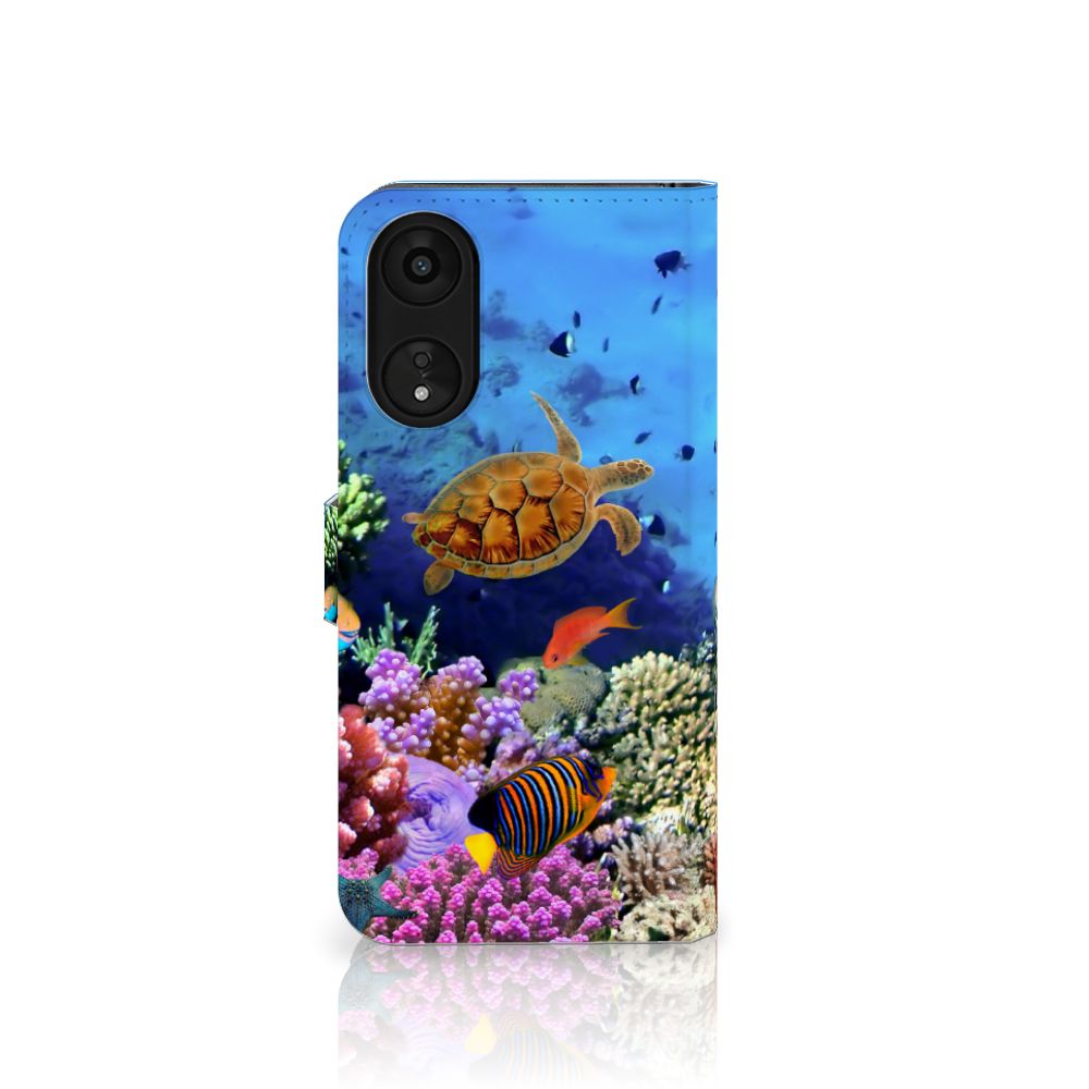 OPPO A78 5G | A58 5G Telefoonhoesje met Pasjes Vissen zeedieren koraal onderwater
