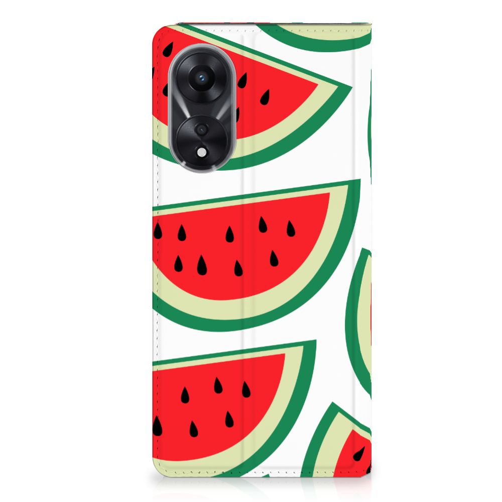 OPPO A78 | A58 5G Flip Style Cover Watermelons design voorkant