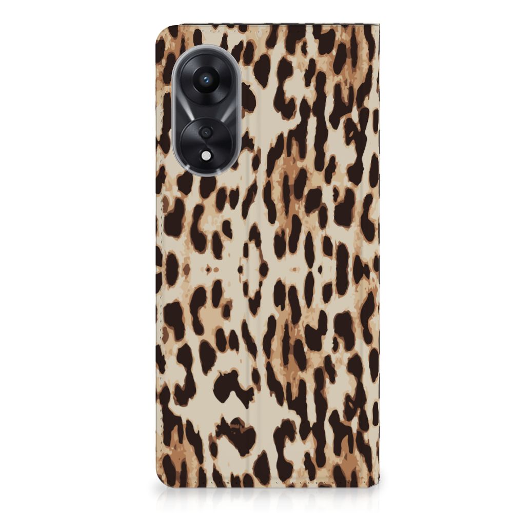 OPPO A78 A58 5G Hoesje maken Leopard hoesje leopardprint achterkant