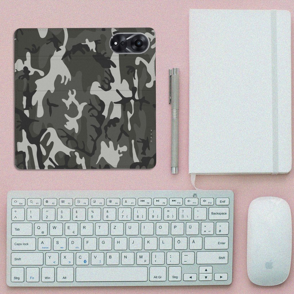 OPPO A78 | A58 5G Hoesje met Magneet Army Light in camouflage design, perfect cadeau voor bescherming en uitstraling.