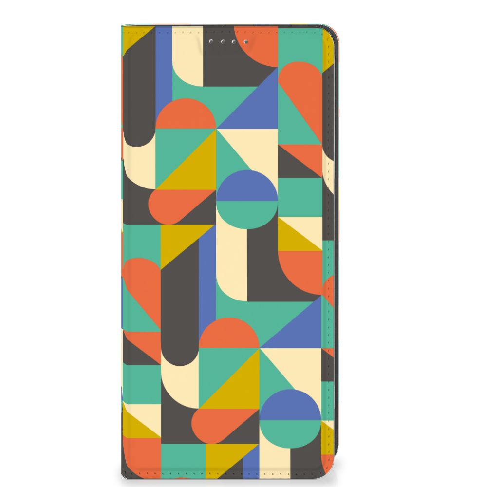 OPPO A78 | A58 5G Hoesje met Magneet Funky Retro design funky retro voorkant