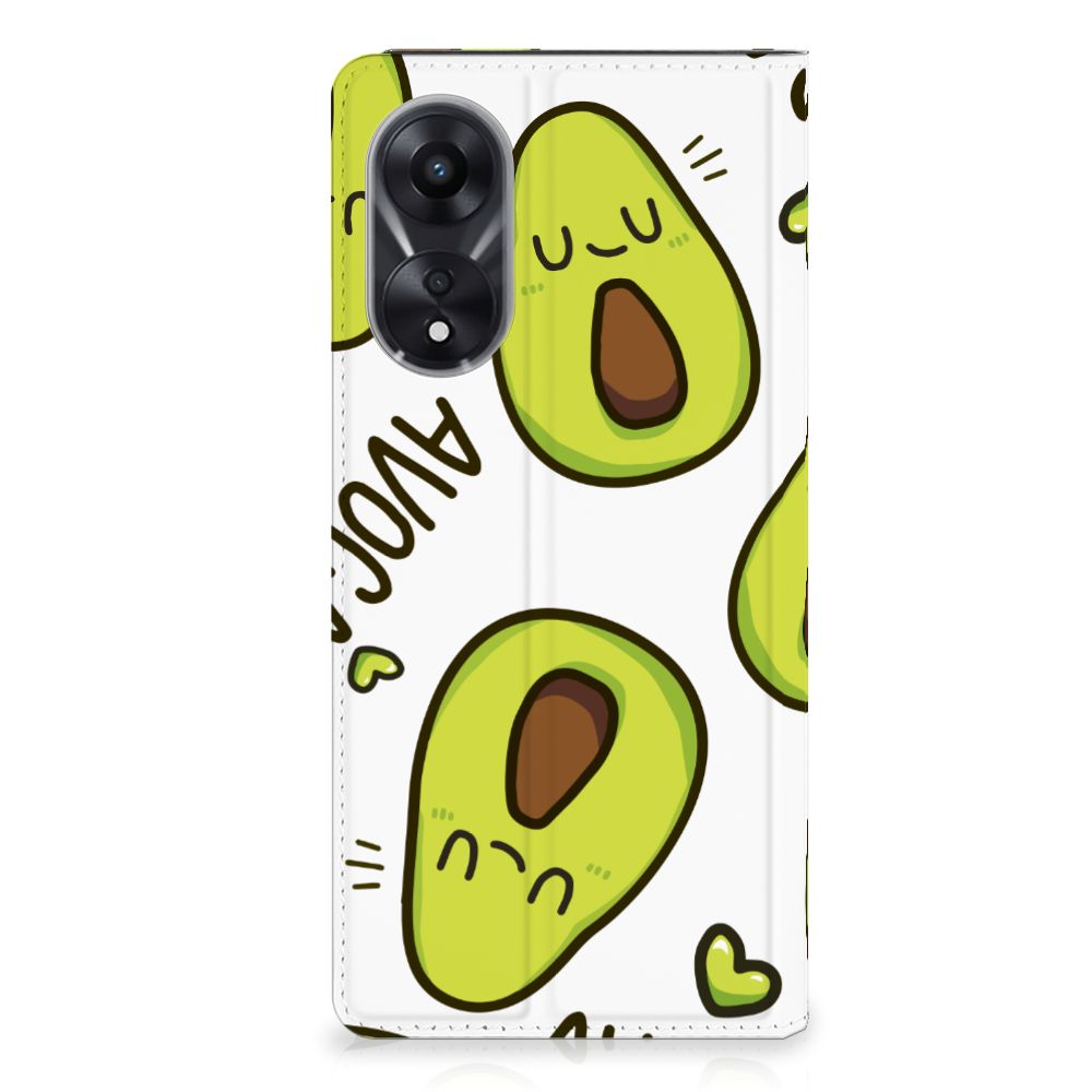 OPPO A78 | A58 5G Magnet Case Avocado Singing met schattige avocado's voor bescherming en stijl 🎤🥑