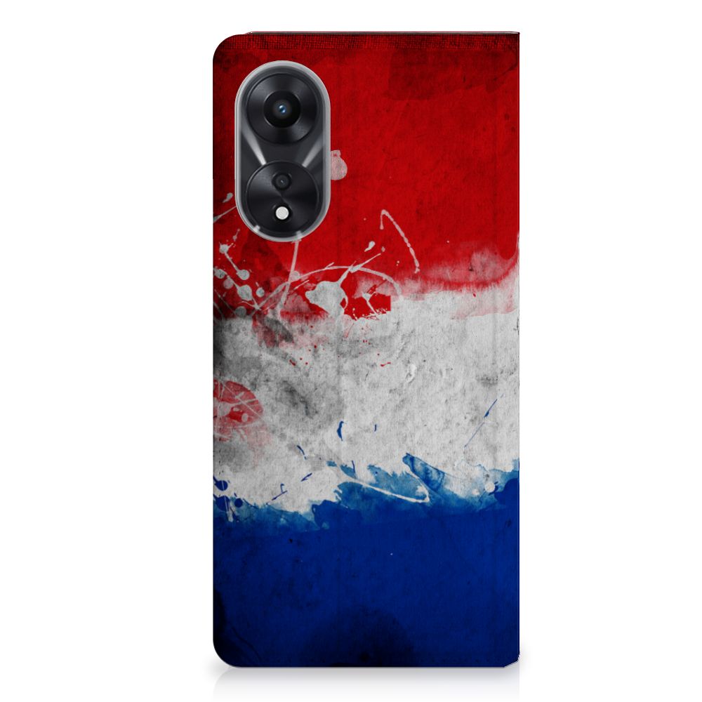 OPPO A78 | A58 5G Standcase Nederland design Nederlandse vlag voorkant