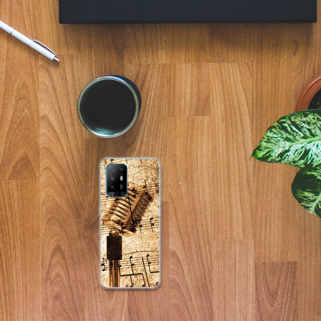 OPPO A94 5G | Reno5 Z Siliconen Hoesje met foto Bladmuziek B2C Telecom