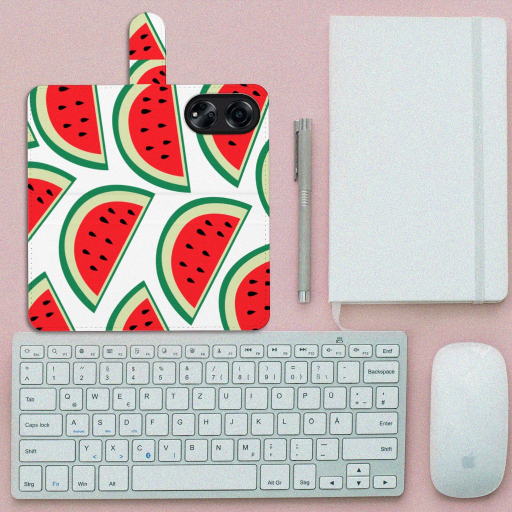 OPPO A98 5G Book Cover Watermelons book cover watermelon design bovenaanzicht