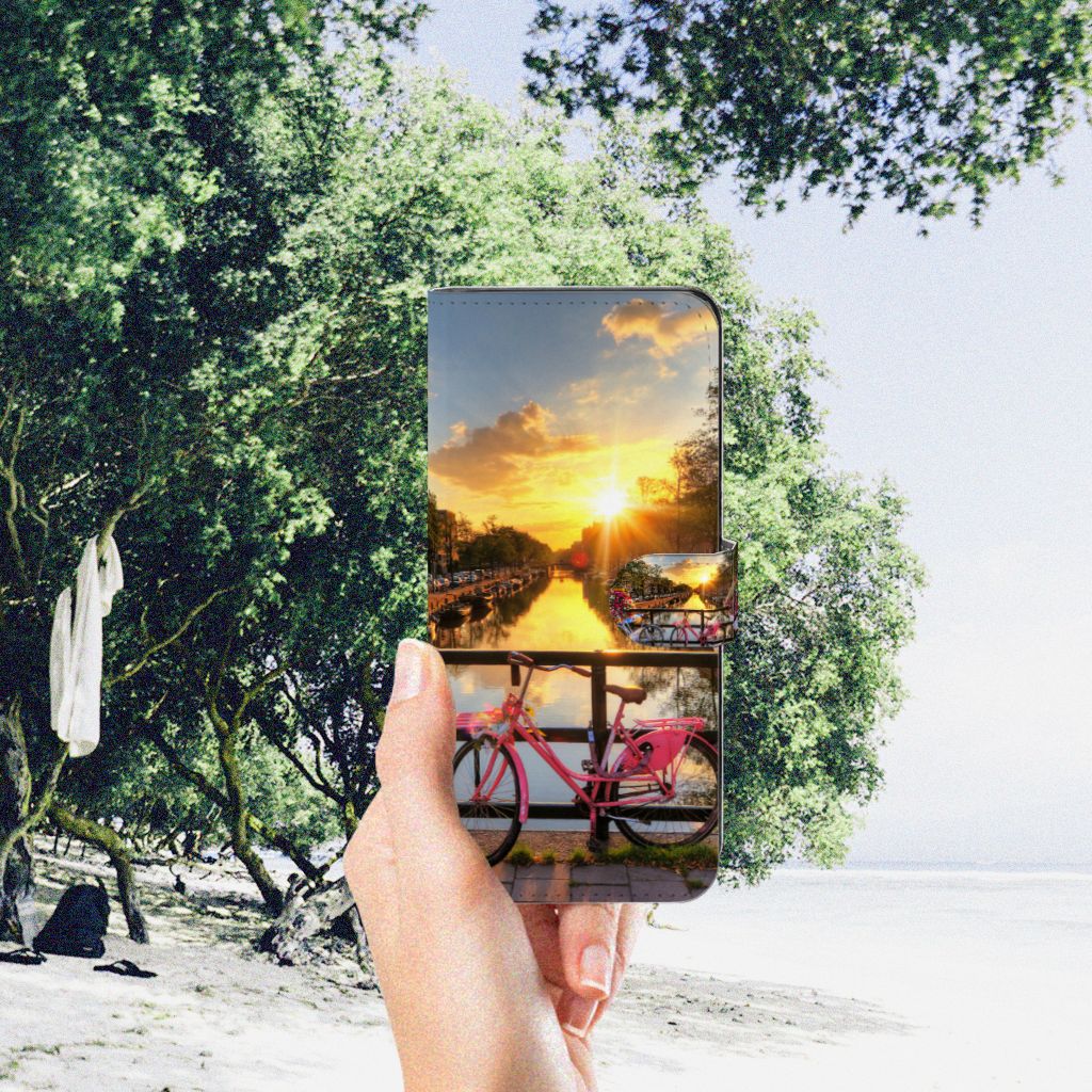 OPPO A98 5G Flip Cover Amsterdamse Grachten telefoonhoesje design Amsterdamse grachten aanzicht