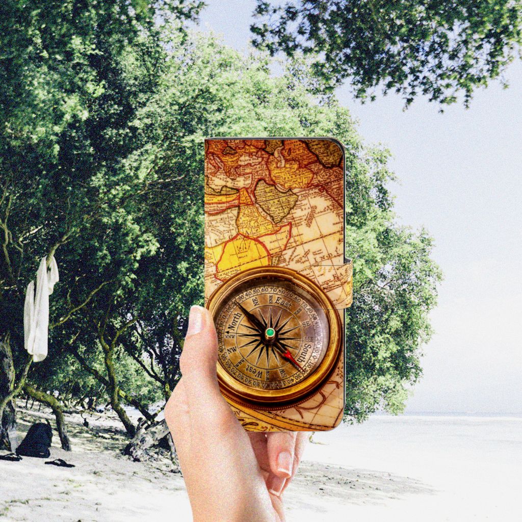 OPPO A98 5G Flip Cover Kompas hoesje kompas design hand