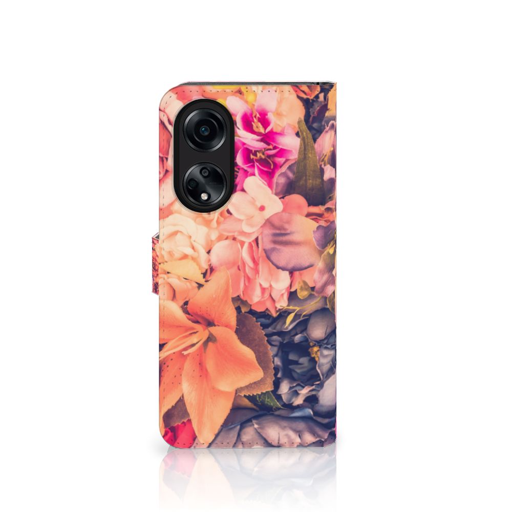 OPPO A98 5G Hoesje Bosje Bloemen boekhoesje bloemen design aanzicht