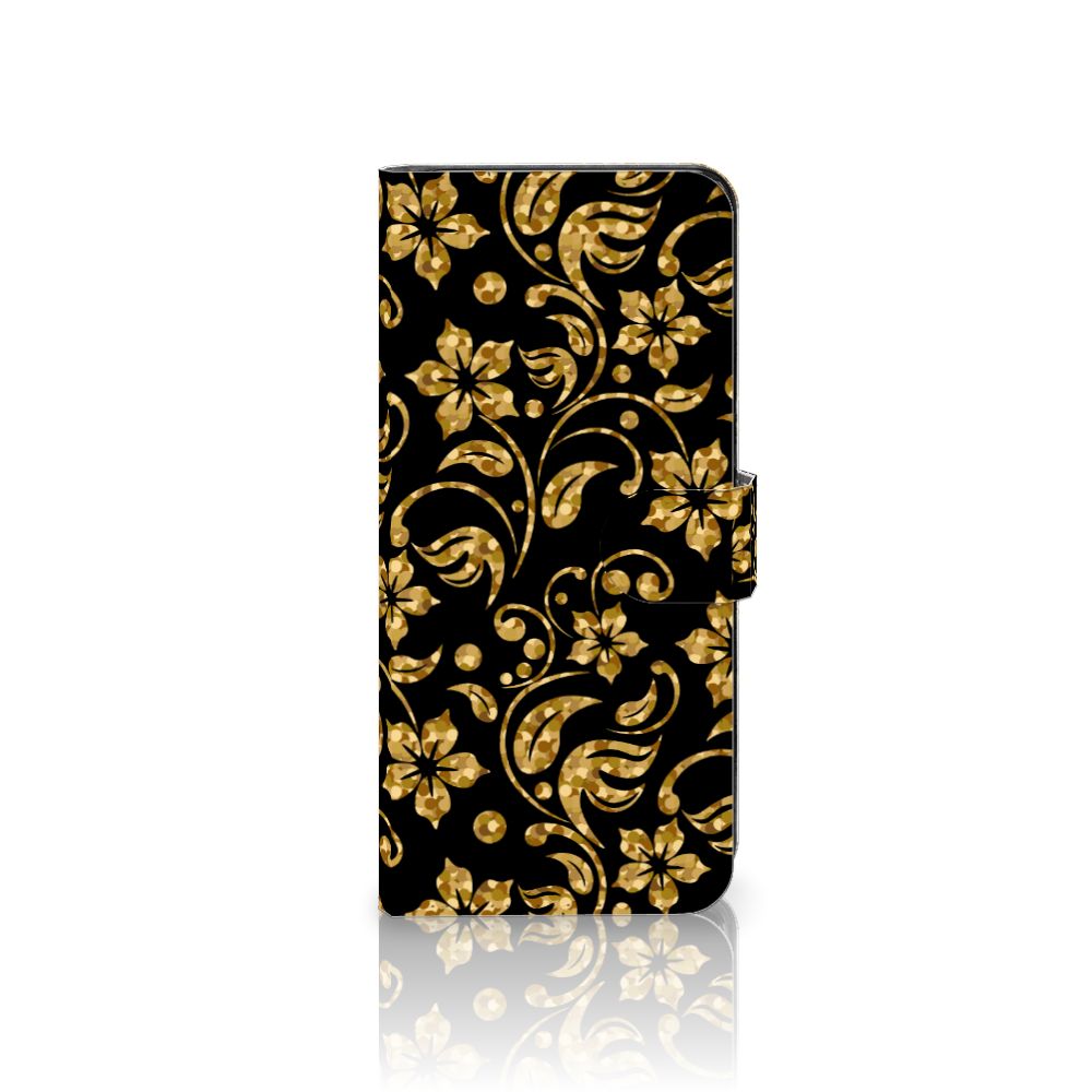 OPPO A98 5G Hoesje Gouden Bloemen met prachtig gouden bloemen design voor stijl en bescherming.