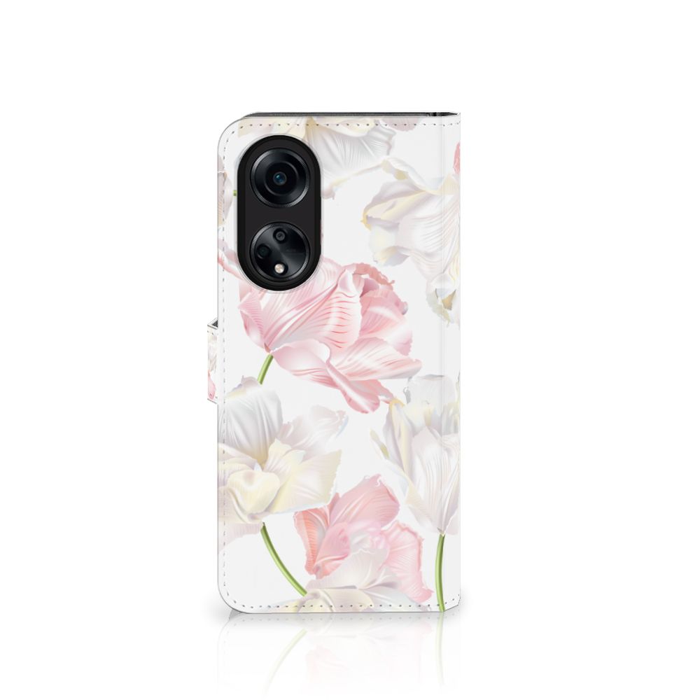 OPPO A98 5G Hoesje Lovely Flowers hoesje elegant bloemen voorkant