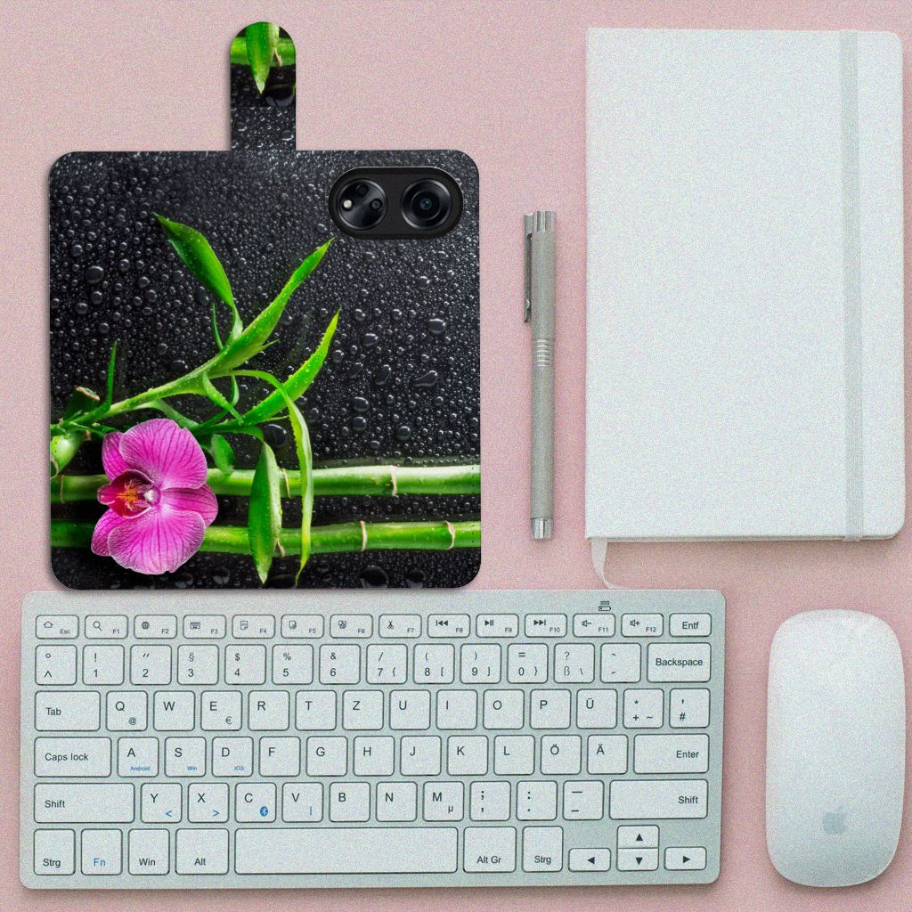 OPPO A98 5G Hoesje Orchidee design orchidee aanzicht