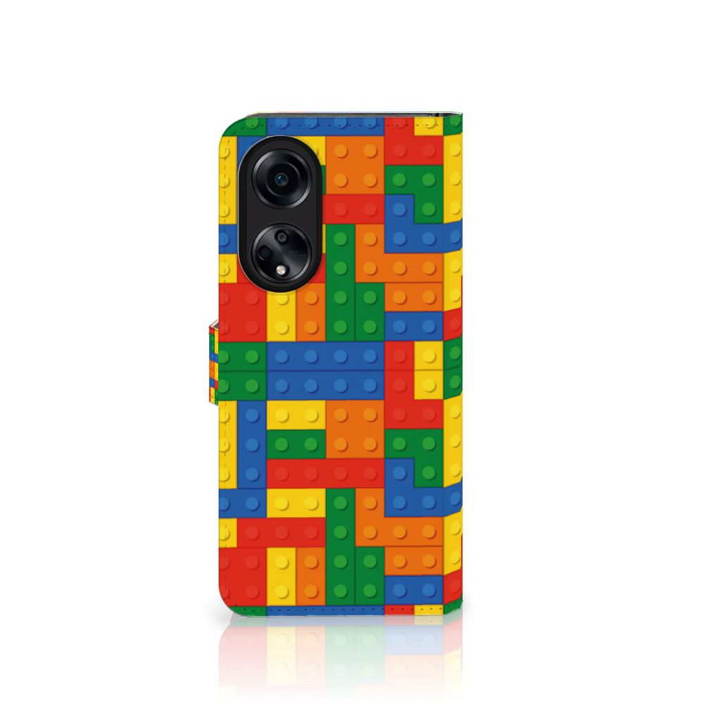 OPPO A98 5G Telefoon Hoesje Blokken telefoonhoesje blokken design aanzicht
