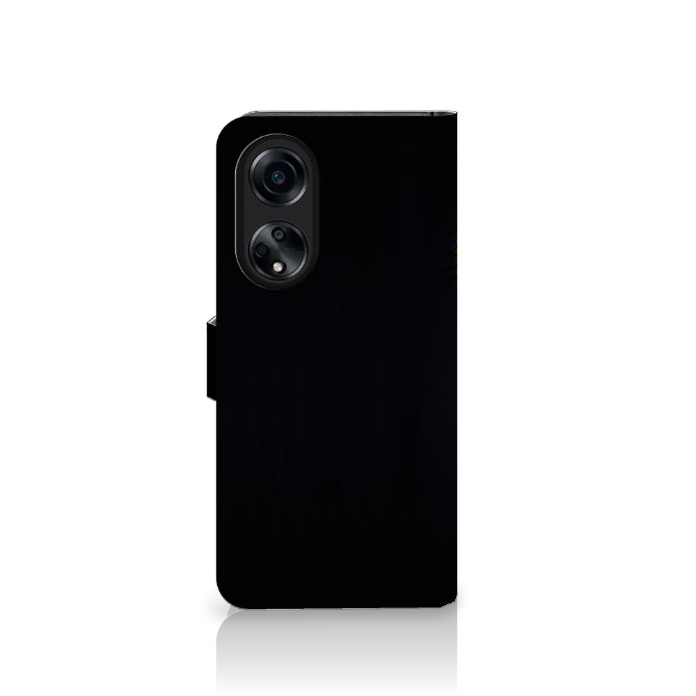 OPPO A98 5G Telefoonhoesje met Pasjes Papegaai boekhoes zwart