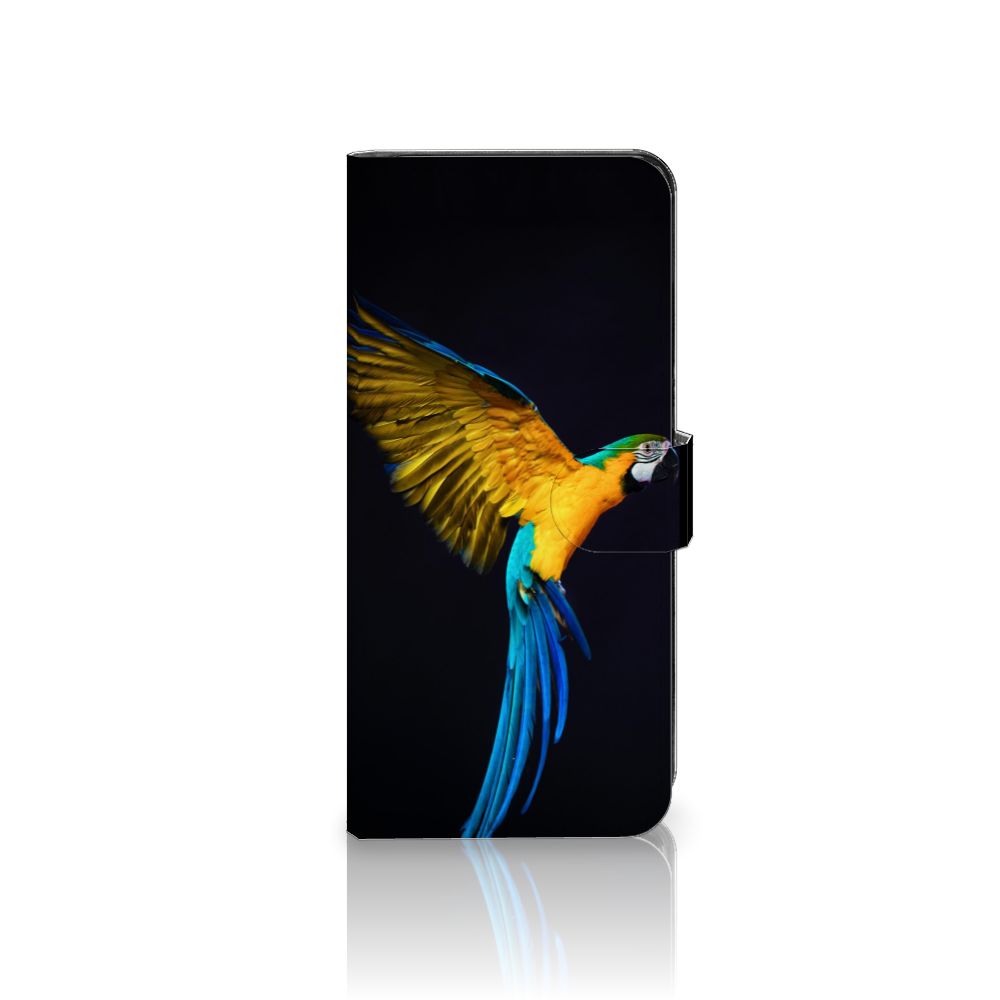 OPPO A98 5G Telefoonhoesje met Pasjes Papegaai boekhoesje papegaai zijkant