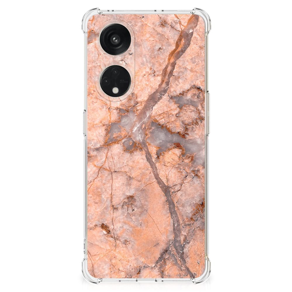 OPPO A98 Anti-Shock Hoesje Marmer Oranje B2C Telecom
