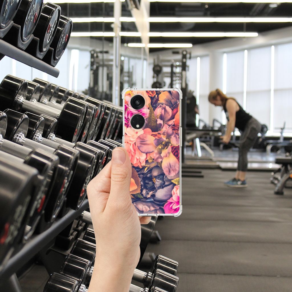 OPPO A98 Case Bosje Bloemen telefoonhoesje bloemen ontwerp hand aanzicht