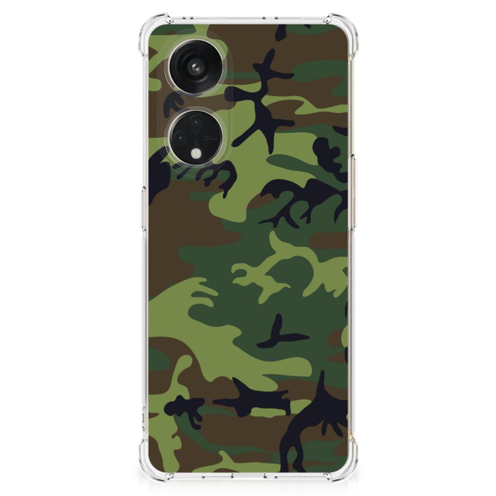 OPPO A98 Doorzichtige Silicone Hoesje Army Dark B2C Telecom