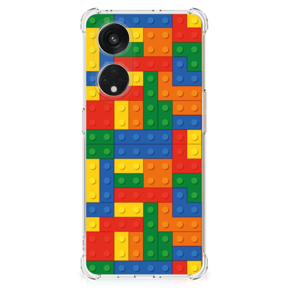 OPPO A98 Doorzichtige Silicone Hoesje Blokken B2C Telecom