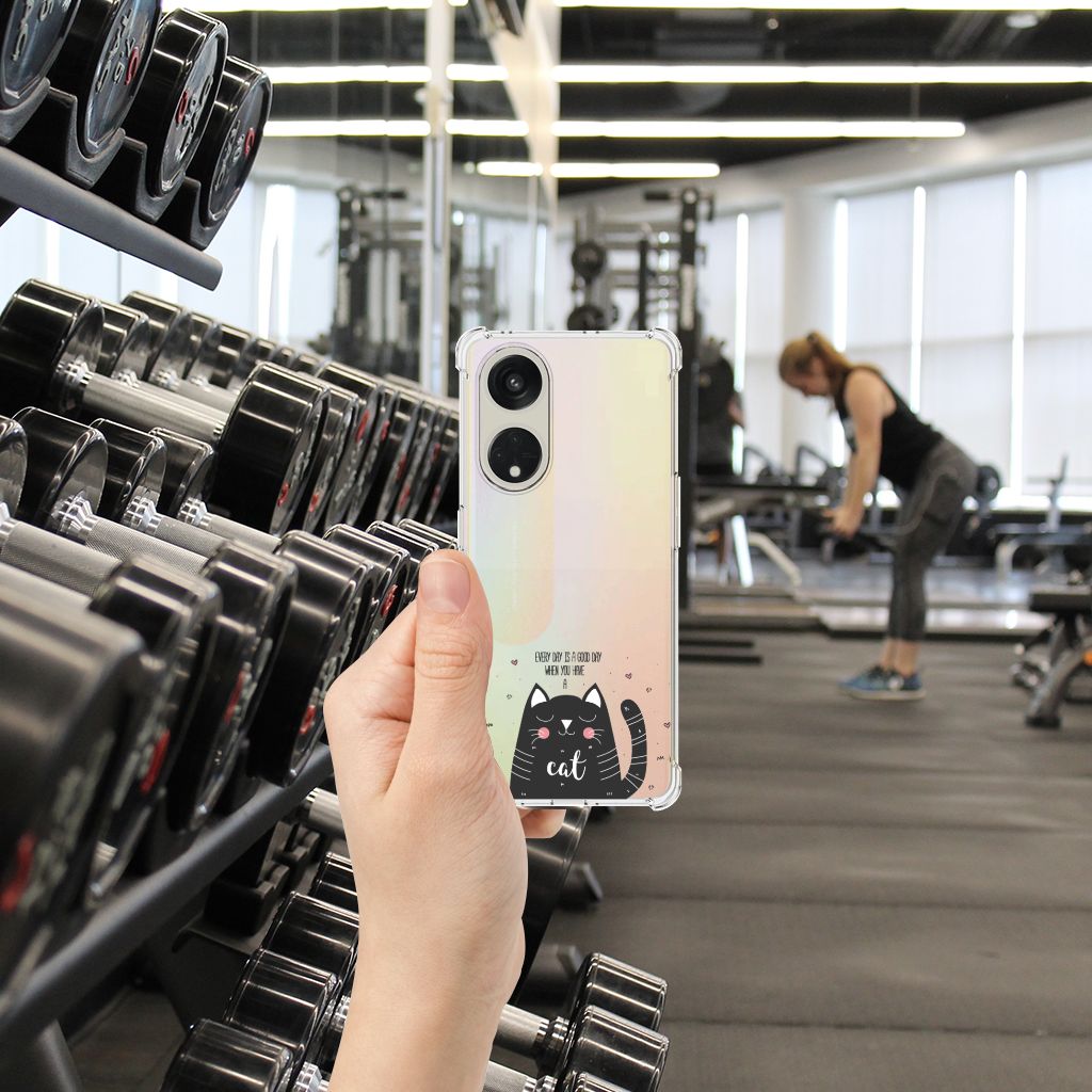 OPPO A98 Stevig Bumper Hoesje Cat Good Day B2C Telecom
