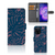 OPPO Find X5 Hoesje Palm Leaves hoesje palmbladeren design aanzicht