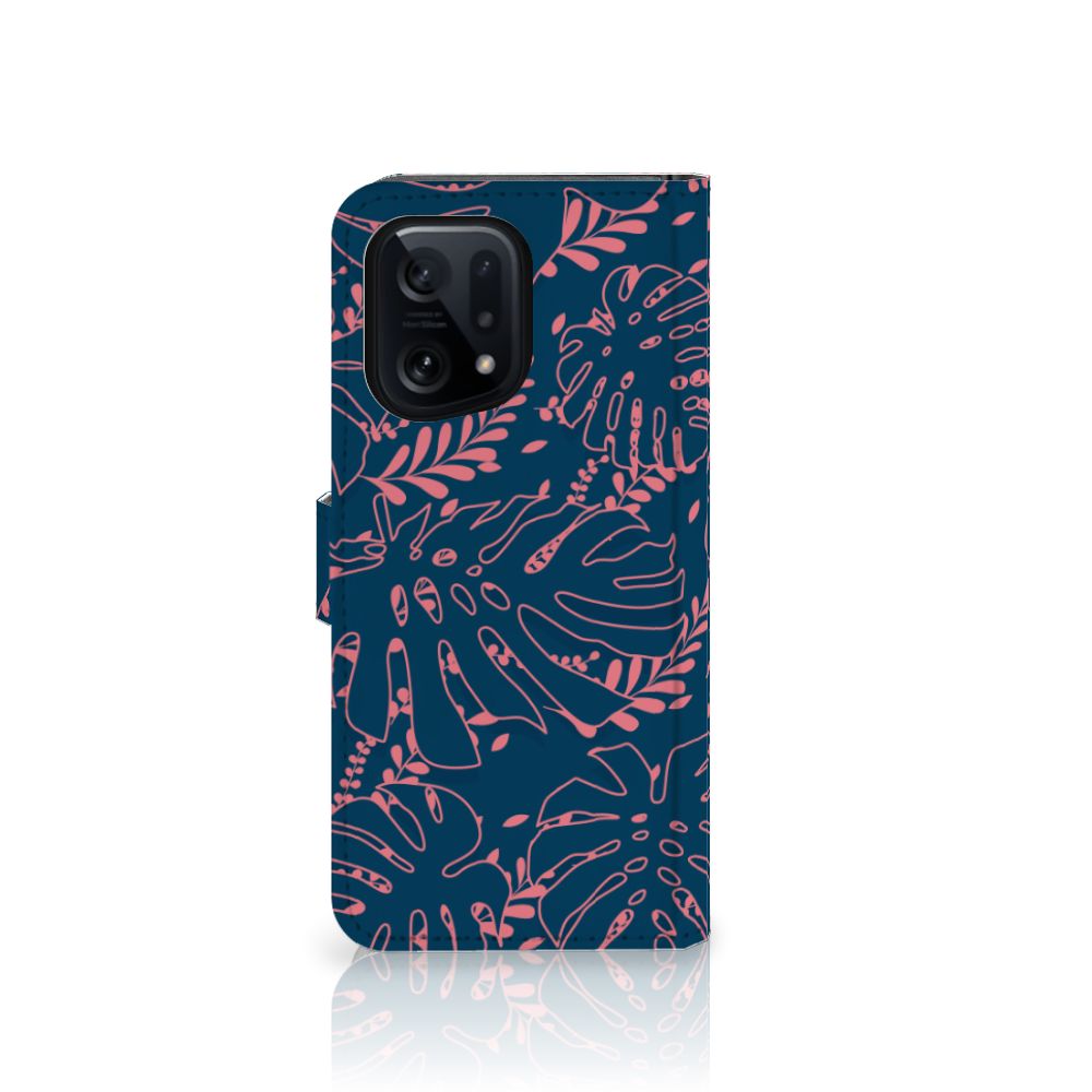 OPPO Find X5 Hoesje Palm Leaves hoesje palmbladeren vooraanzicht
