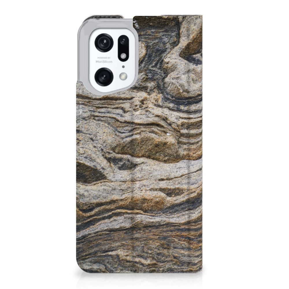 OPPO Find X5 Pro Standcase Steen stenen design achterkant