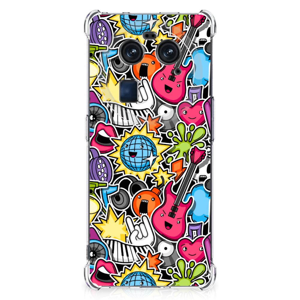 OPPO Find X6 Anti Shock Bumper Case Punk Rock achterzijde kleurrijk ontwerp
