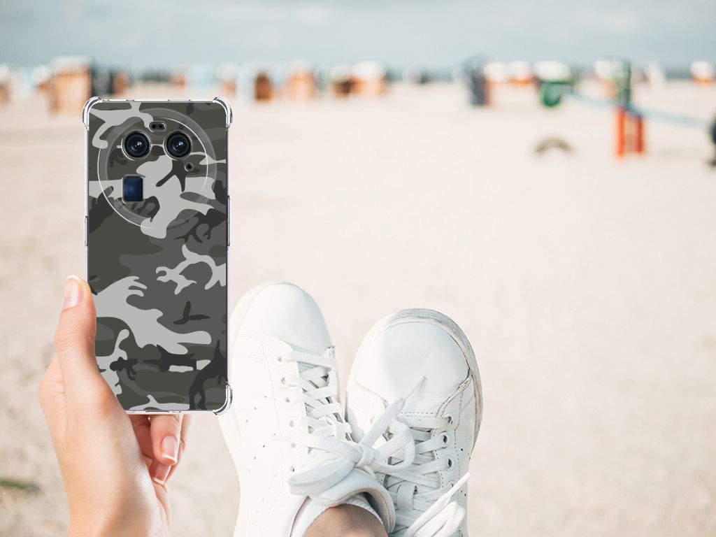 OPPO Find X6 Doorzichtige Silicone Hoesje Army Light B2C Telecom