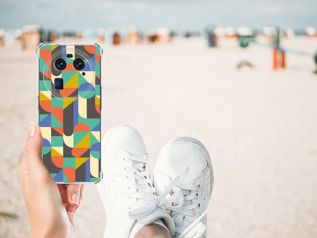 OPPO Find X6 Doorzichtige Silicone Hoesje Funky Retro B2C Telecom