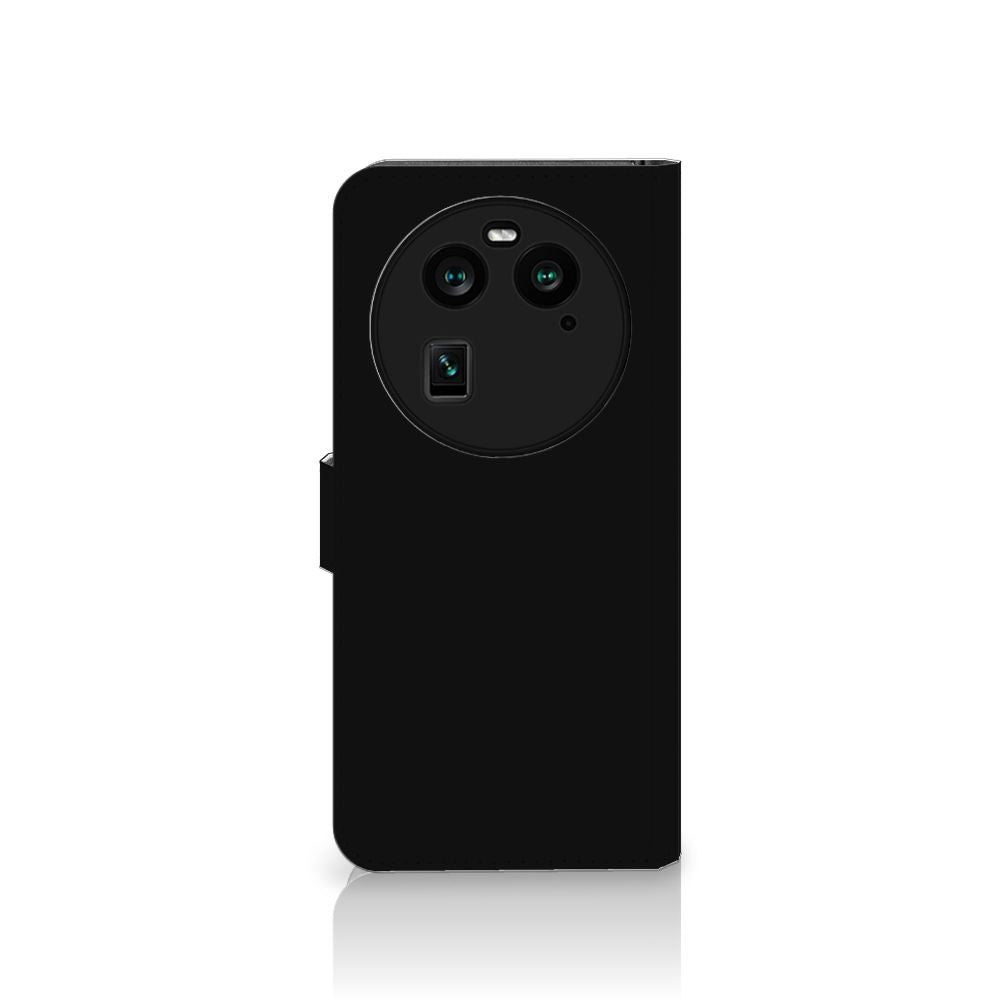 OPPO Find X6 Leuk Hoesje Boho Text telefoonhoesje zwart aanzicht
