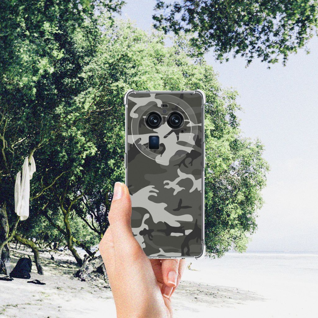 OPPO Find X6 Pro Doorzichtige Silicone Hoesje Army Light B2C Telecom