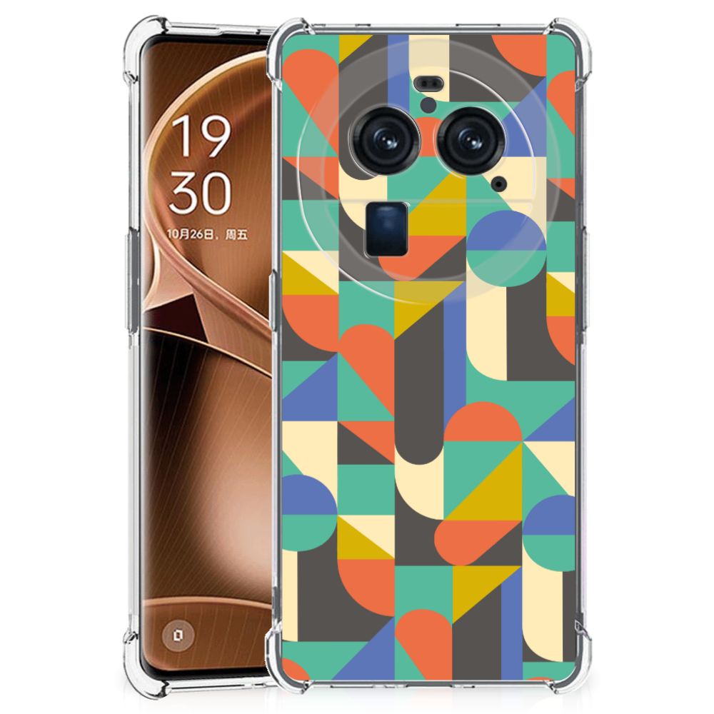 OPPO Find X6 Pro Doorzichtige Silicone Hoesje Funky Retro B2C Telecom